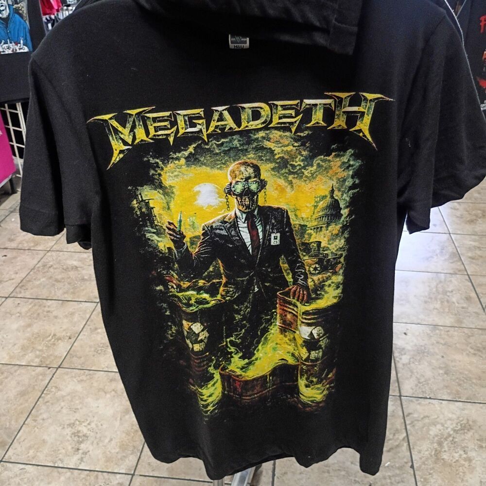 RARE MEGADETH RUST IN PEACE ART 100% COTTON METAL BAND ROCK TEE XL